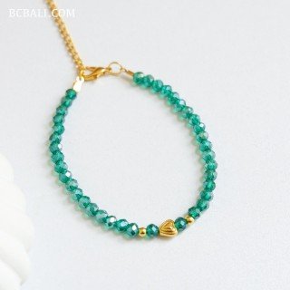 Handcrafted Crystal Beads Bracelet Love Charm Premium Design